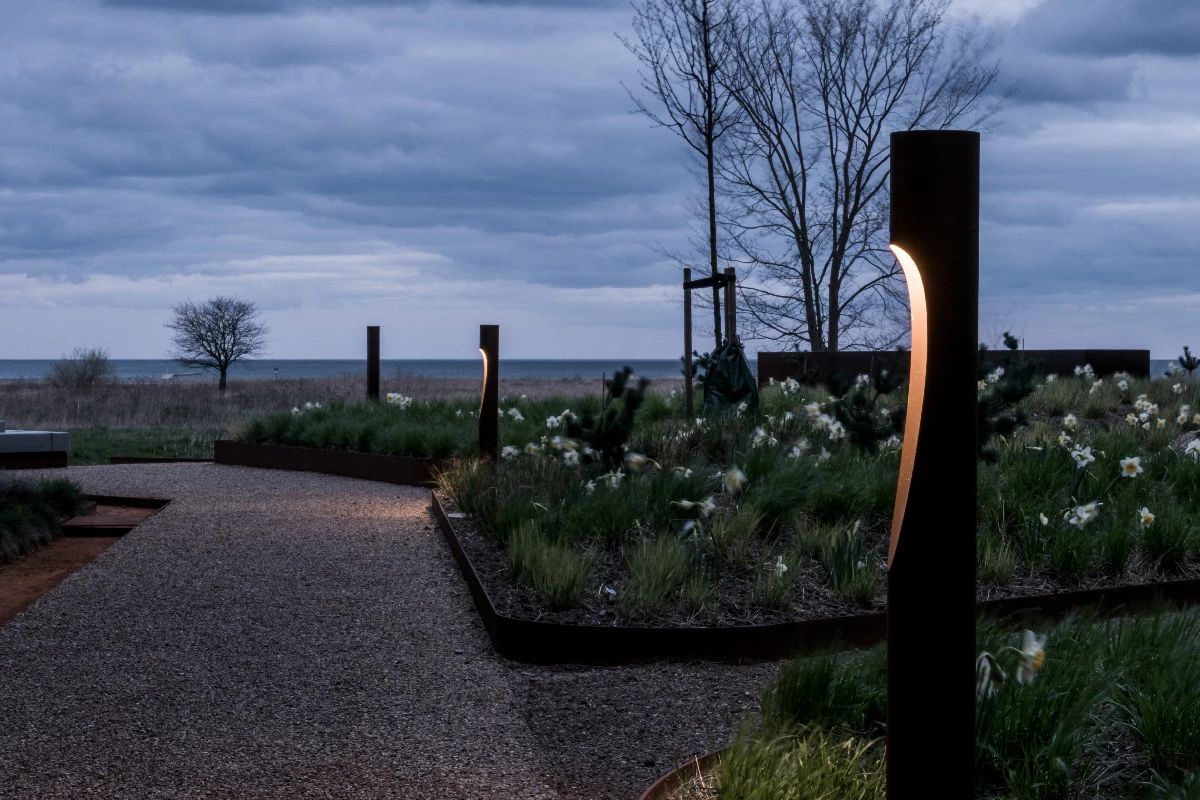 Louis Poulsen Flindt Bollard třída II vedl 4000 K 12 W Dali Base, Corten