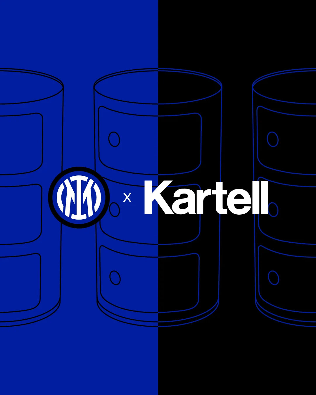 Kartell Componibili Classic Container 3 prvky, červené