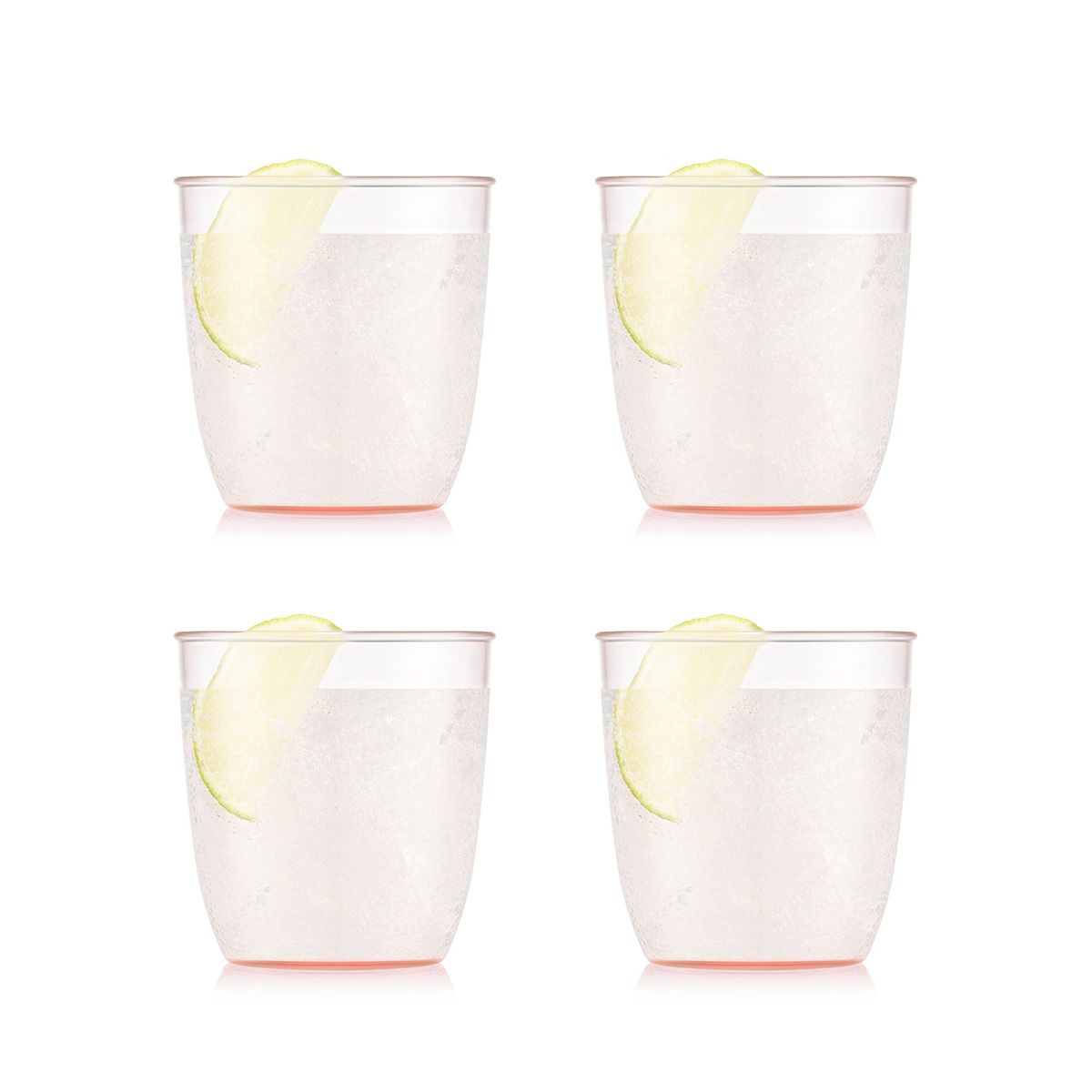 Bodum Kvadrant Drink Glass 200 Ml 4 Pcs., Strawberry