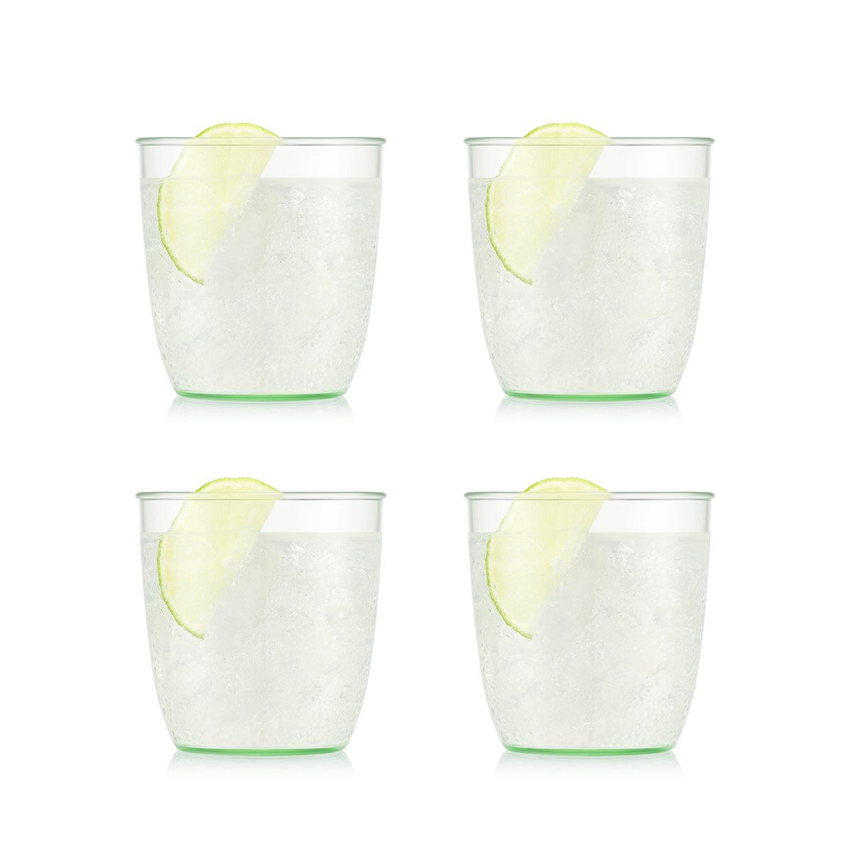 Bodum Quadrant Drink Glass 200 Ml 4 ks., Pistácie