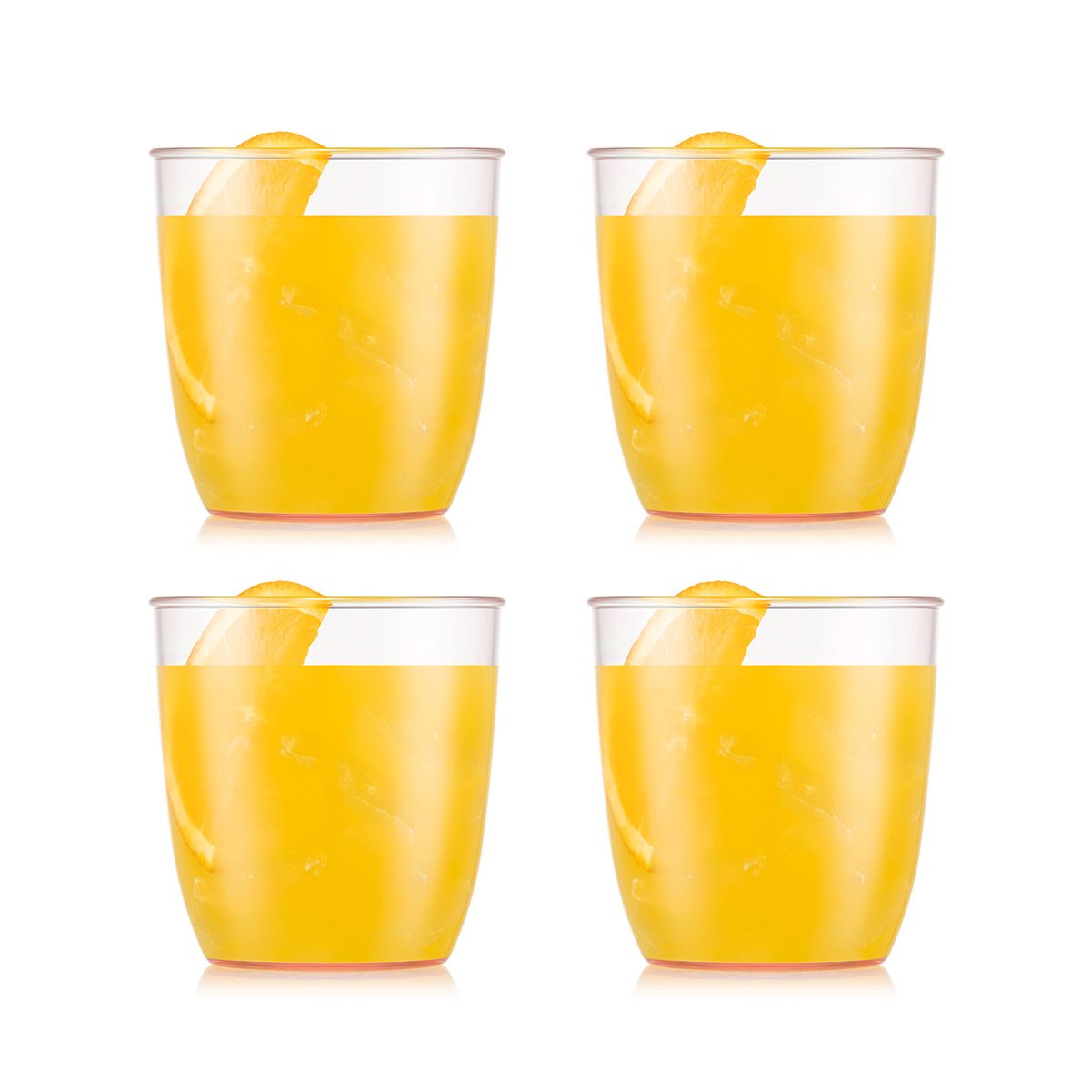 Bodum Kvadrant Drink Glass 350 Ml 4 Pcs., Strawberry