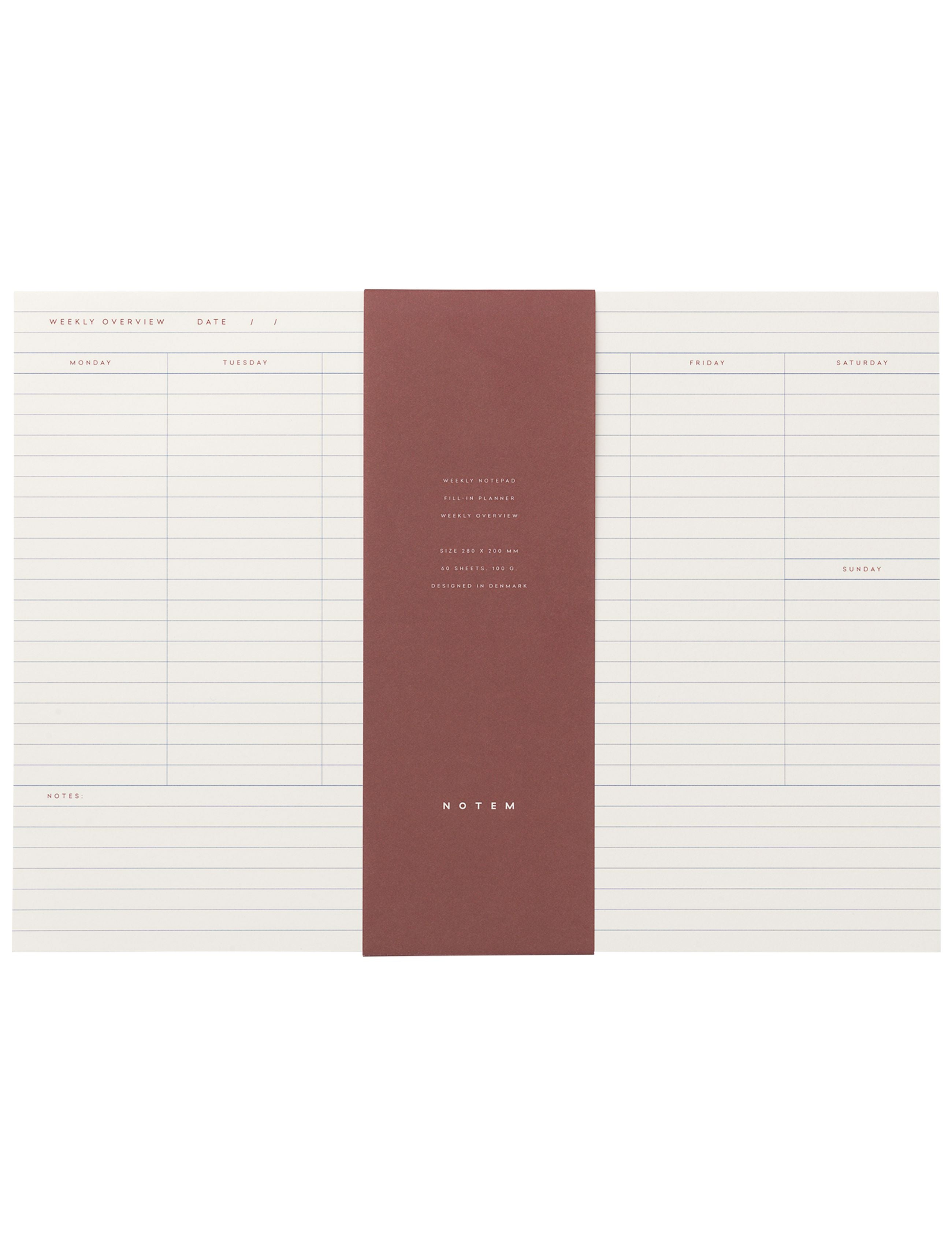 Notem Studio Milo Weekly Planner Notepad