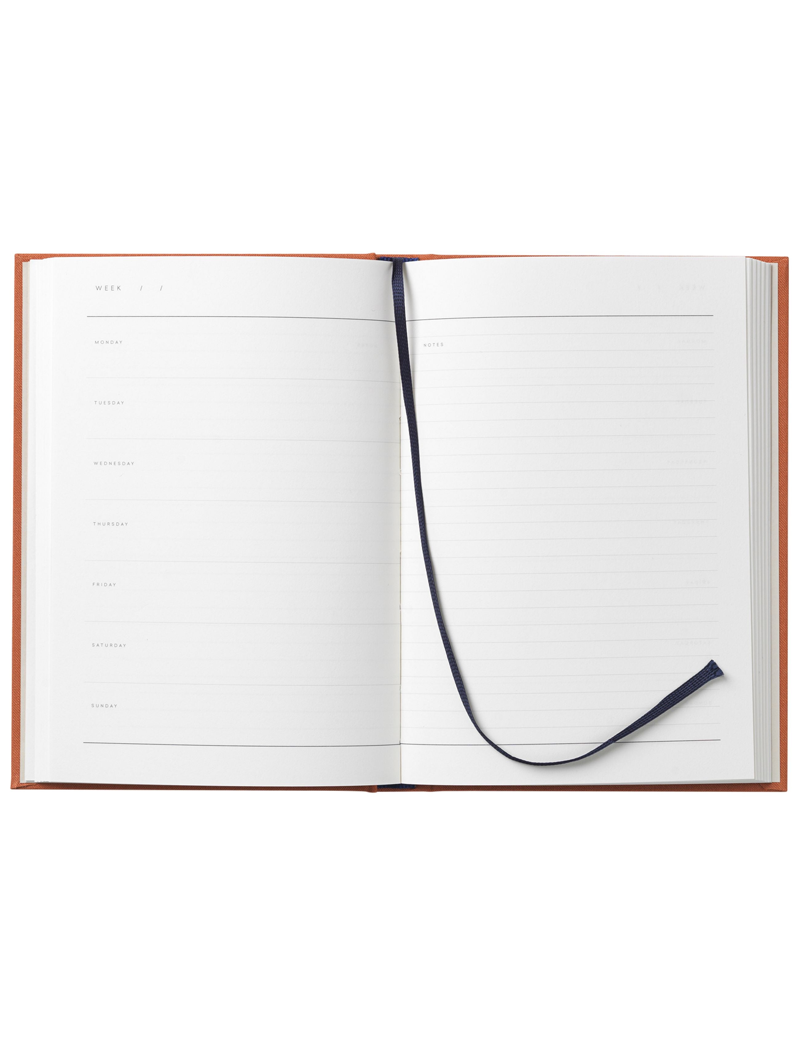 Notem Studio dokonce Weekly Journal Medium, Sienna Cloth