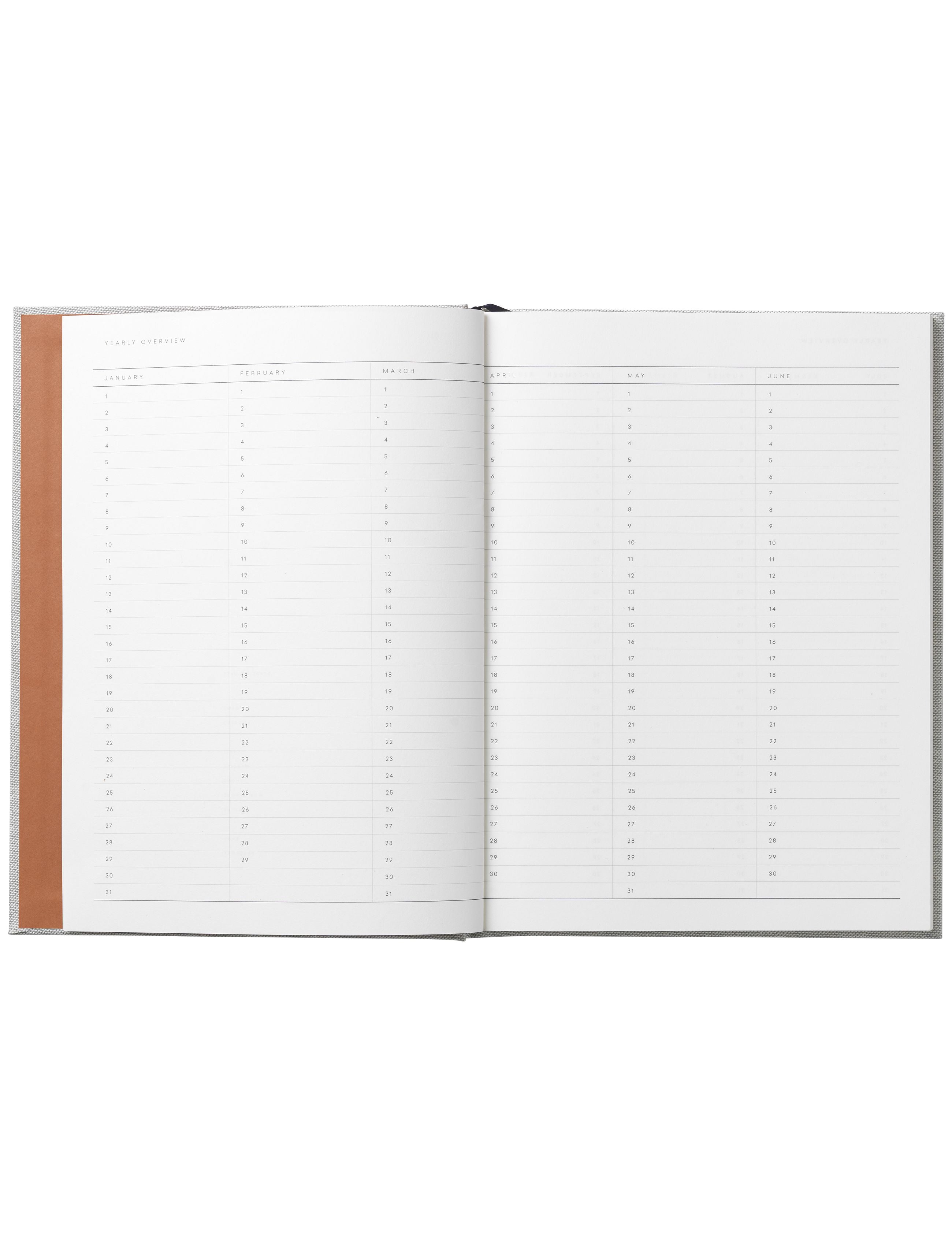 Notem Studio Even Work Journal Large, Light Gray Cloth