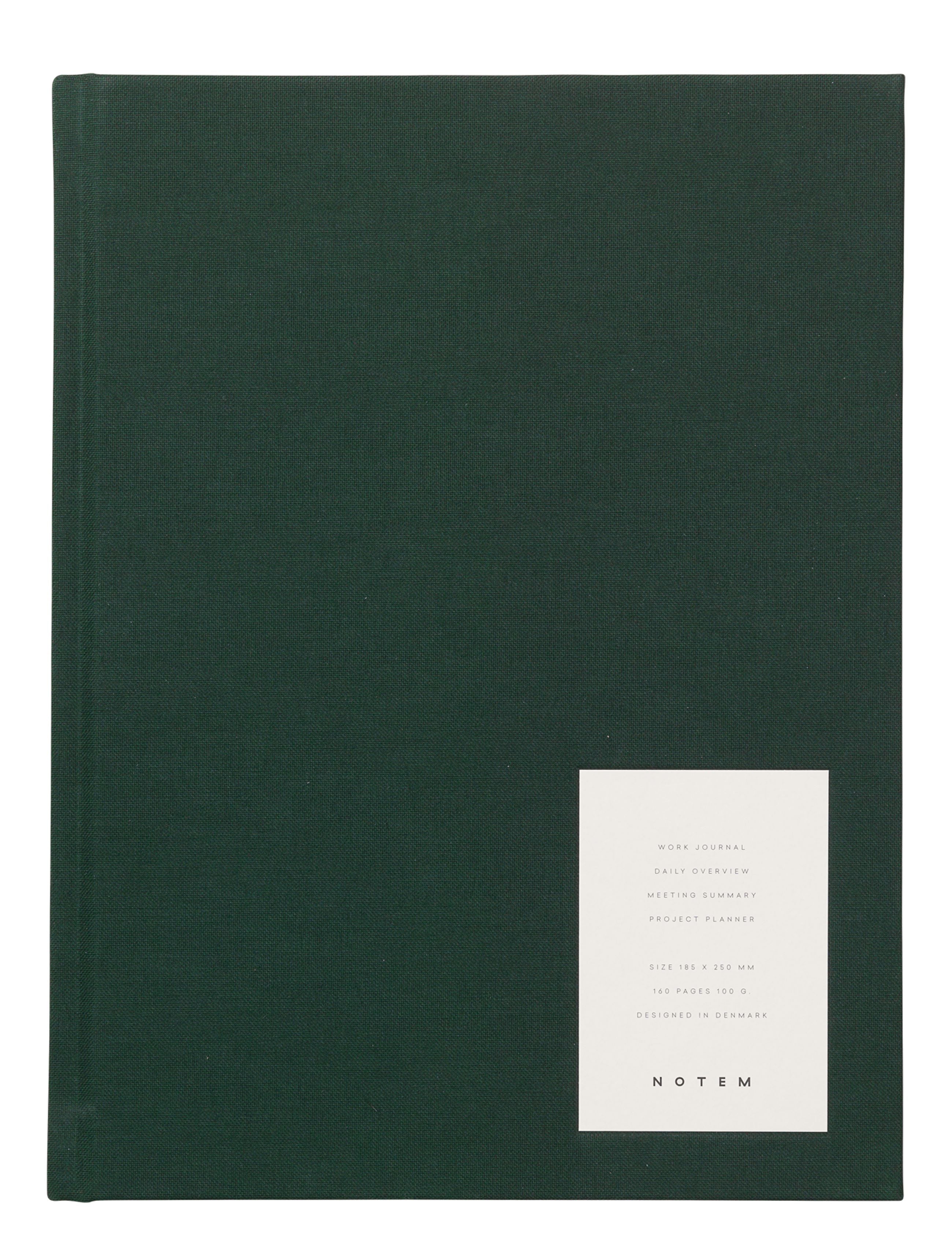 Notem Studio Eng Work Journal Large, Dark Green Cloth