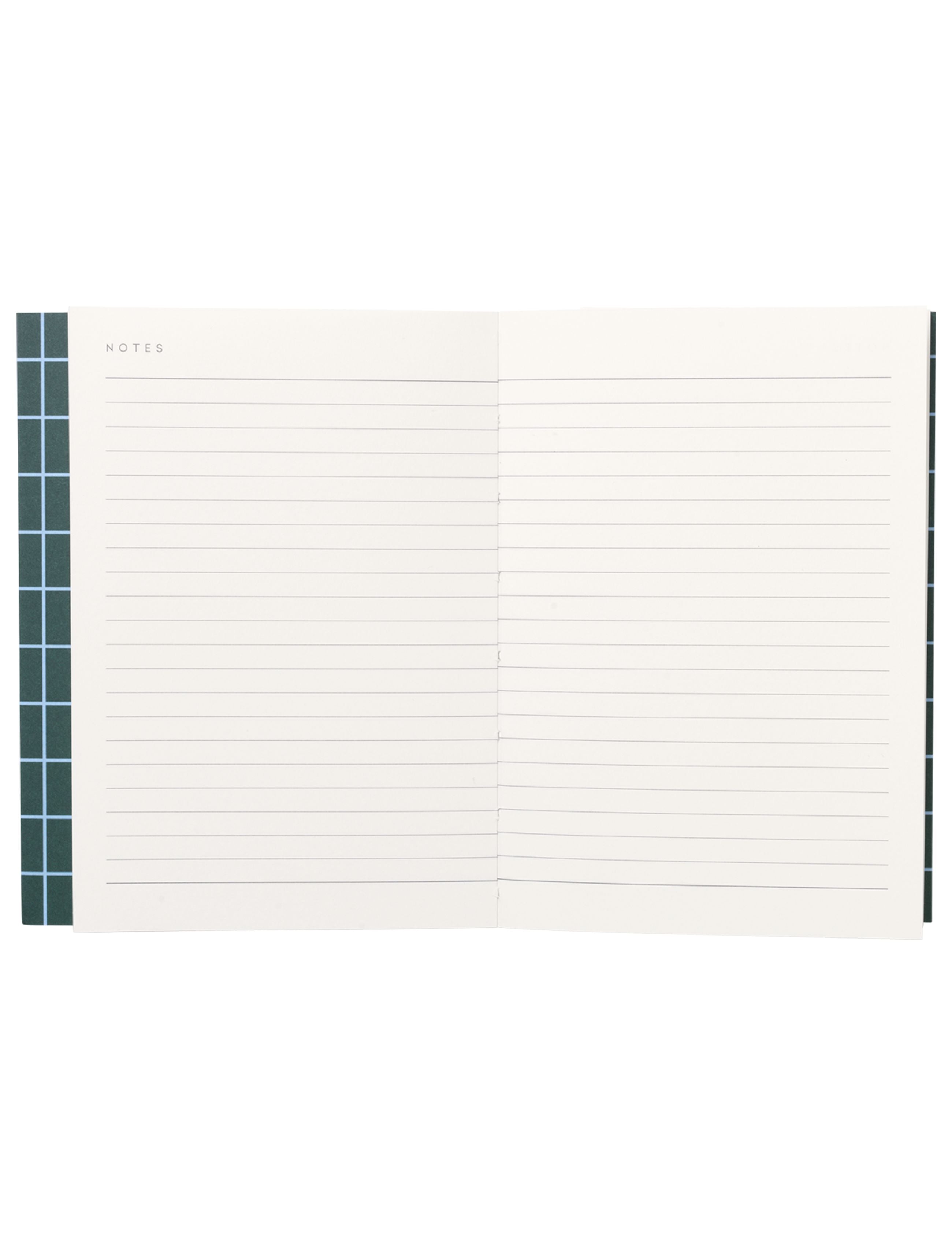 Notem Studio Uma Flat Lay Paper Notebook Malý, tmavě zelená