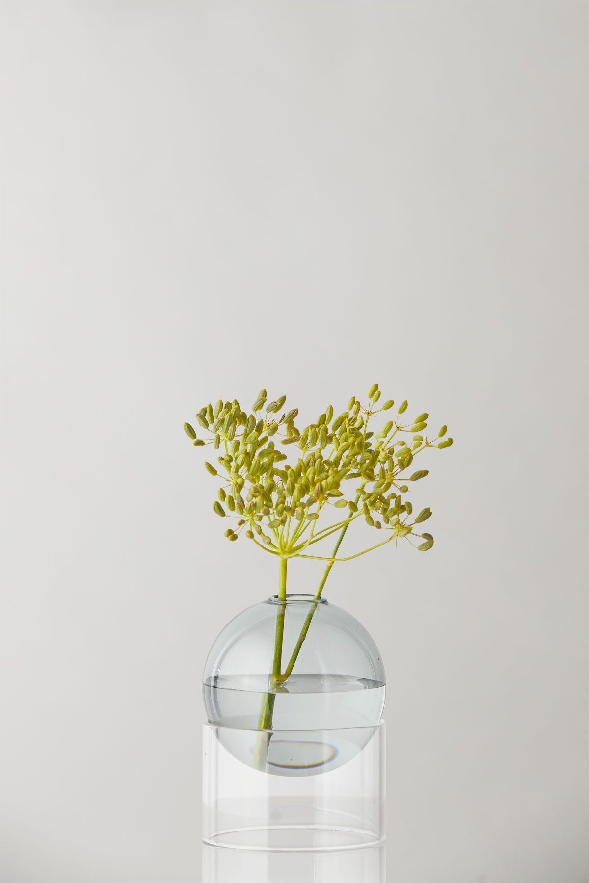 Studio o stojící váze květinových bublin 10 cm, kouř