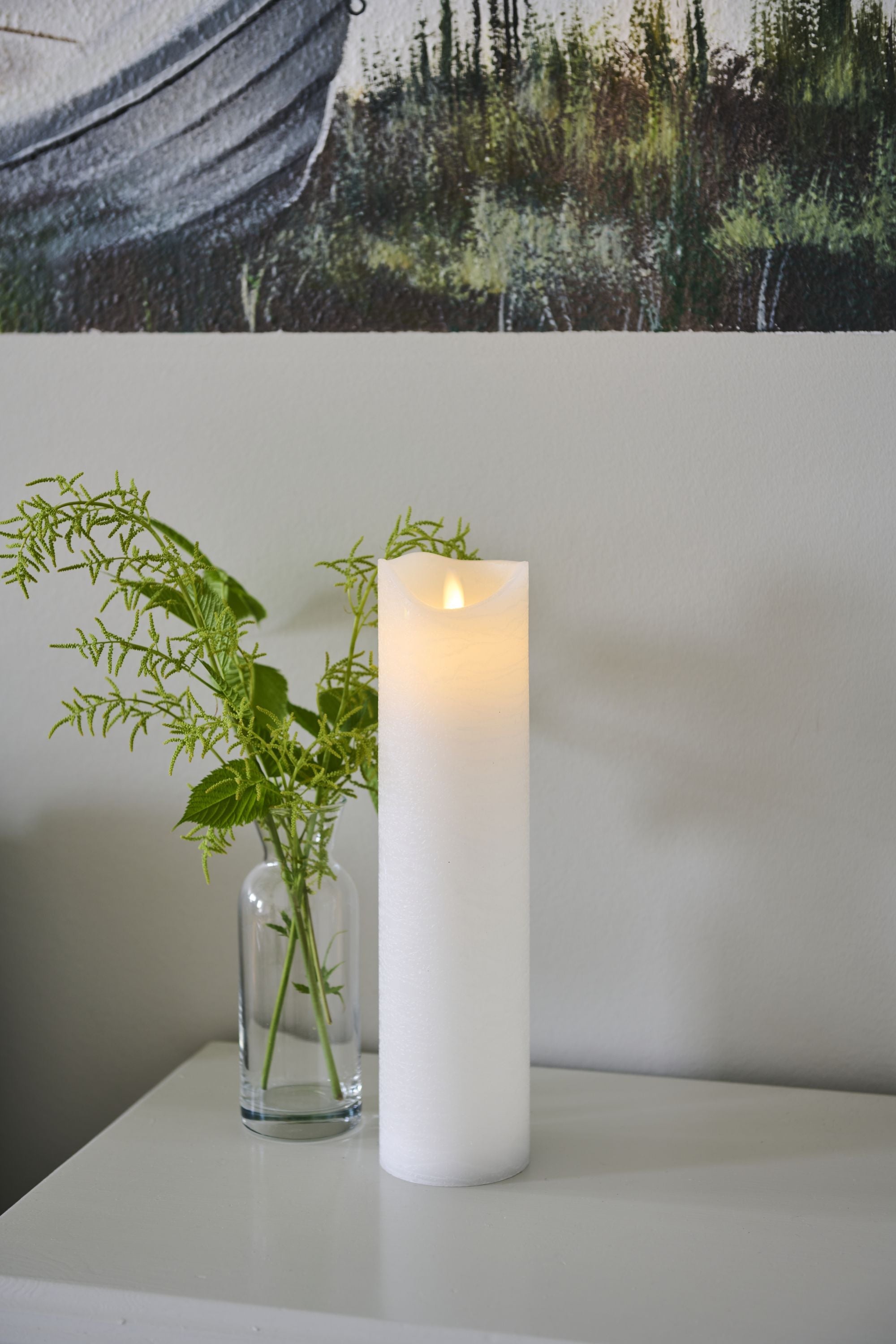 Sirius Sara dobíjecí svíčka bílá, Ø7,5x H30cm