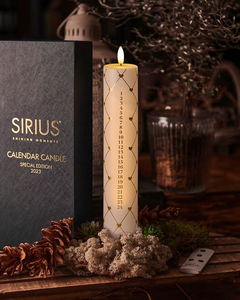 Svíčka Sirius Sille Calendar Ø5x H29cm, speciální vydání 2023