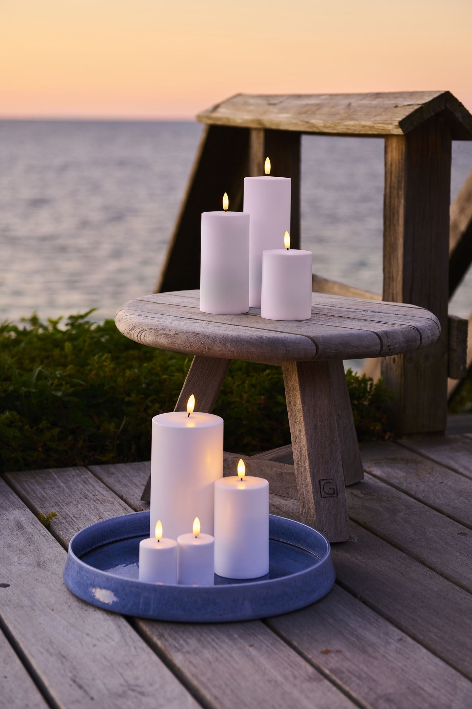 Sirius Sille Outdoor Led Candle 3 Pcs., White