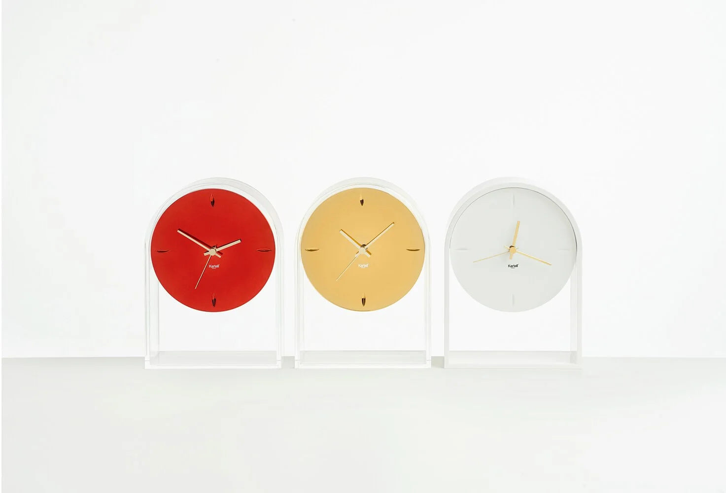 Kartell Air Du Temps Clock, Crystal/Red