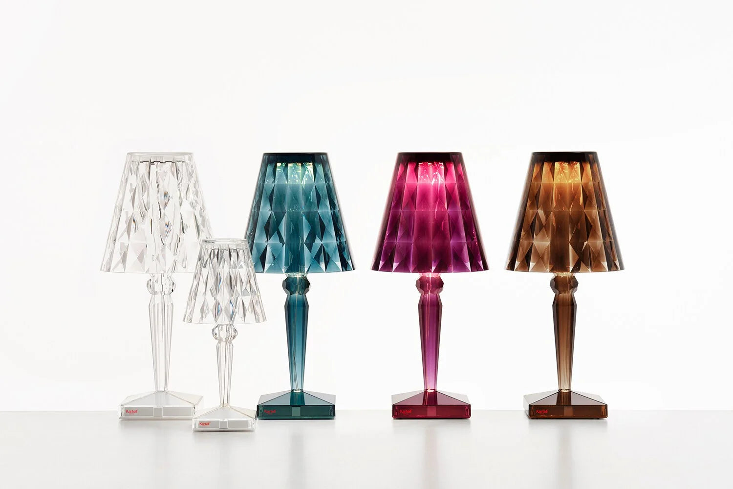 Kartell Big Baterie stolní lampy baterie, krystal