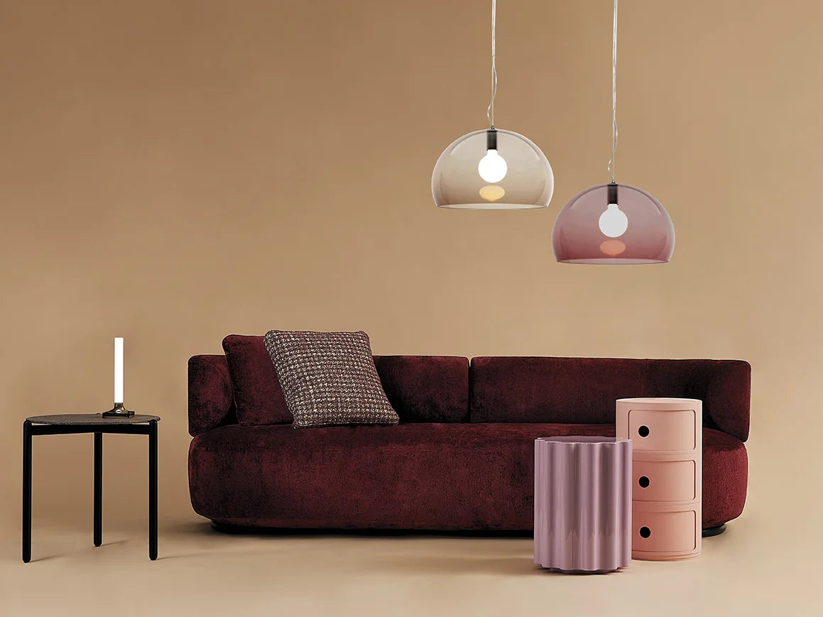 Kartell FL/Y Suspension Lamp malá, průhledná/modrá