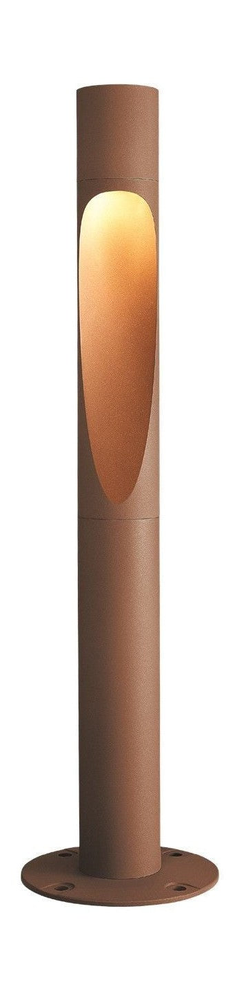 Louis Poulsen Flindt Bollard třída II vedl 4000 K 12 W Night Dim Post se základní deskou, Corten