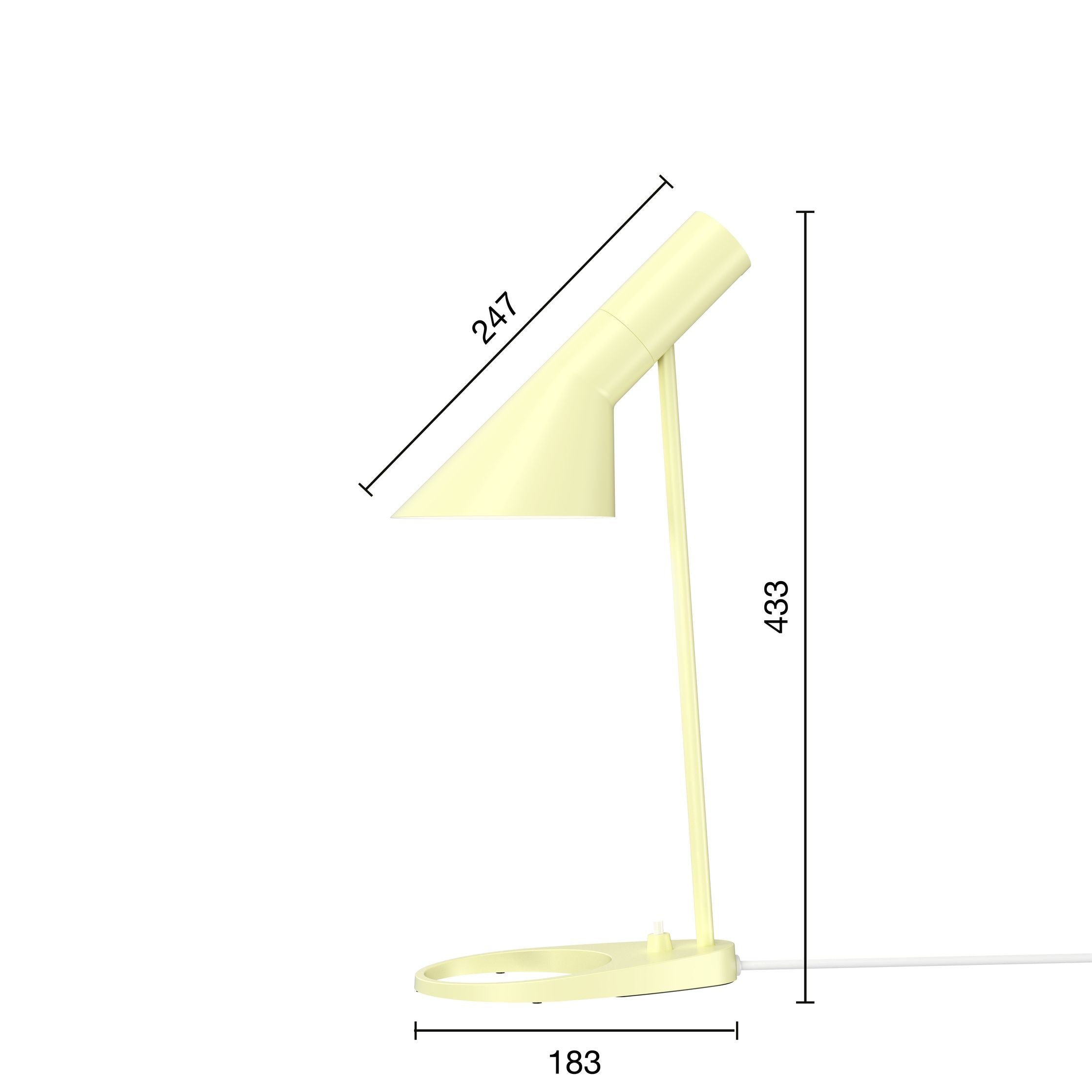 Louis Poulsen I stolní lampa mini V3, měkký citron