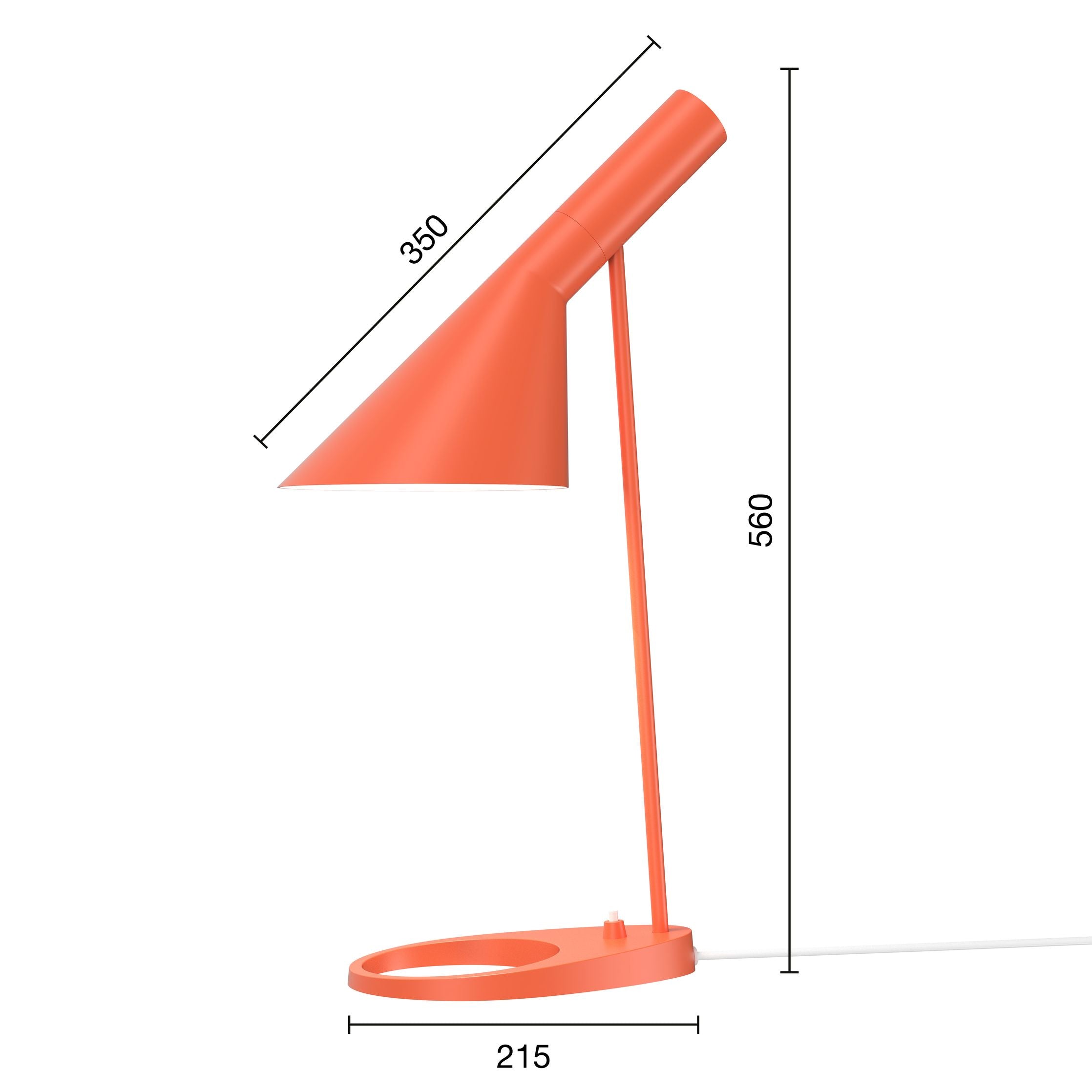 Louis Poulsen I stolní lampa V3, Eletric Orange