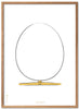 Brainchild The Egg Design Sketch Poster Frame Made Of Light Wood 50x70 Cm, White Background