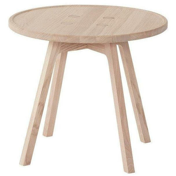 Andersen Furniture C2 konferenční stůl bílý pigmentovaný dub, Ø 50 cm