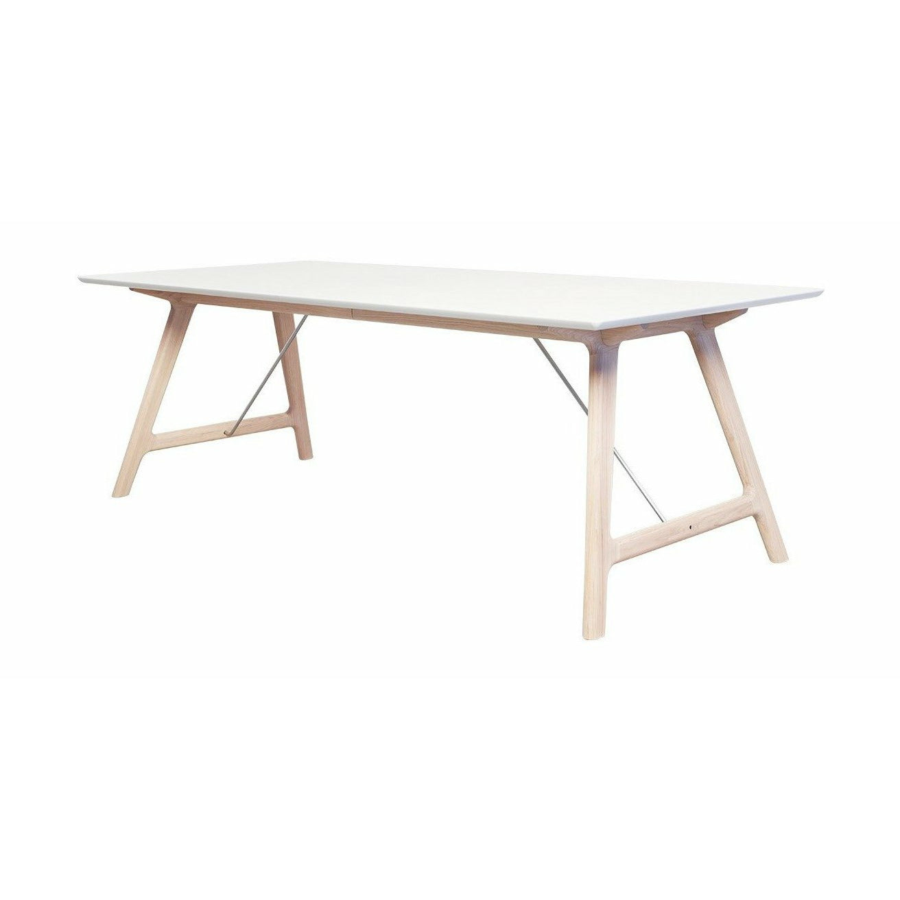 Nábytek Andersen T7 Rozšiřitelný stůl bílý laminát, mýdlový dub, 220 cm