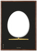 Brainchild The Egg Design Skich Poster Frame Made Of Dark Wood A5, Black Background