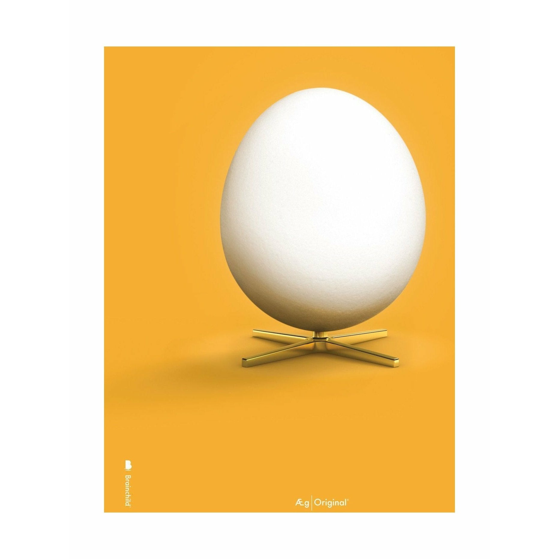 Klasický plakát mozkového vajec bez rámu 30 x40 cm, žluté pozadí
