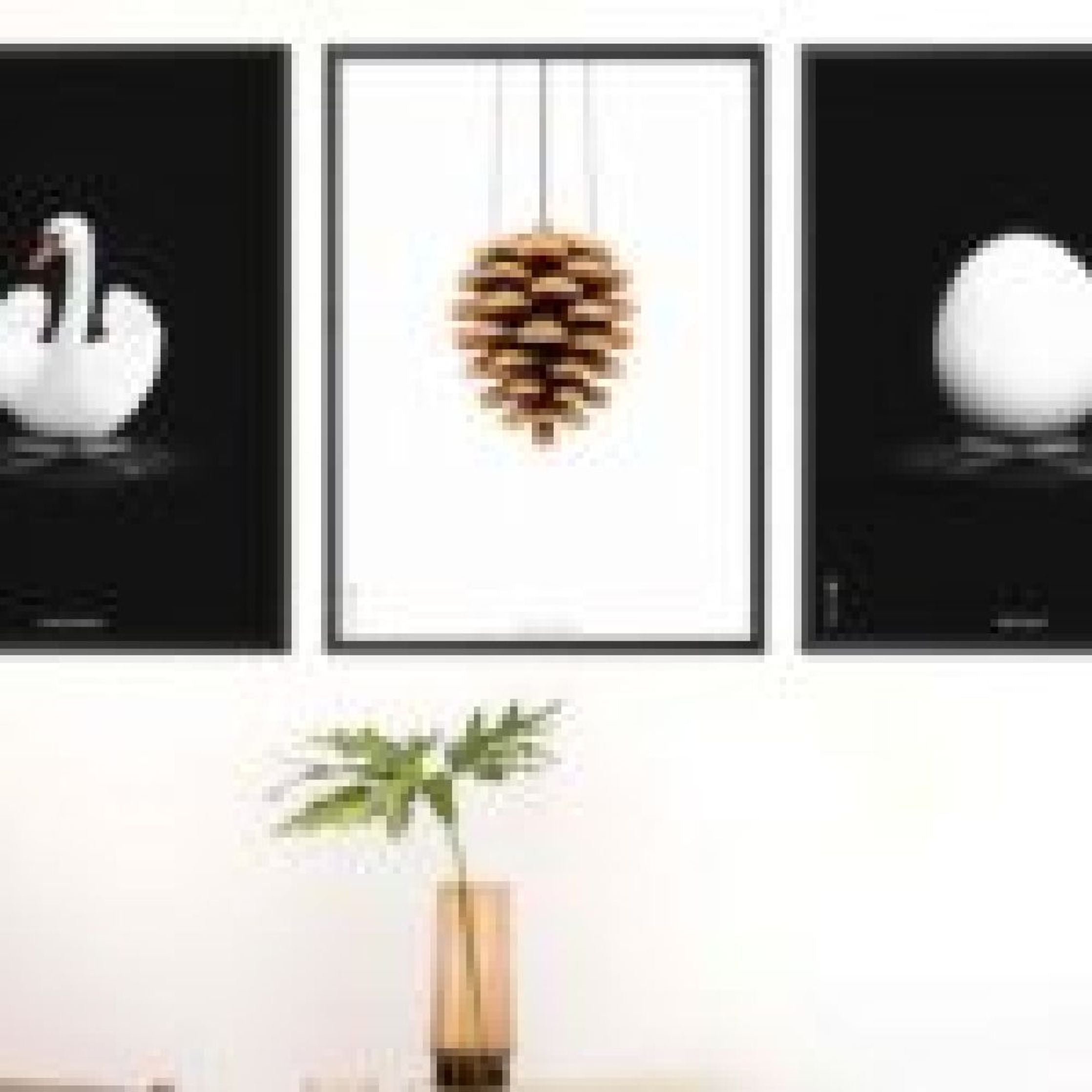 Brainchild Pine Cone Classic Poster, Frame Made Of Light Wood A5, White Background