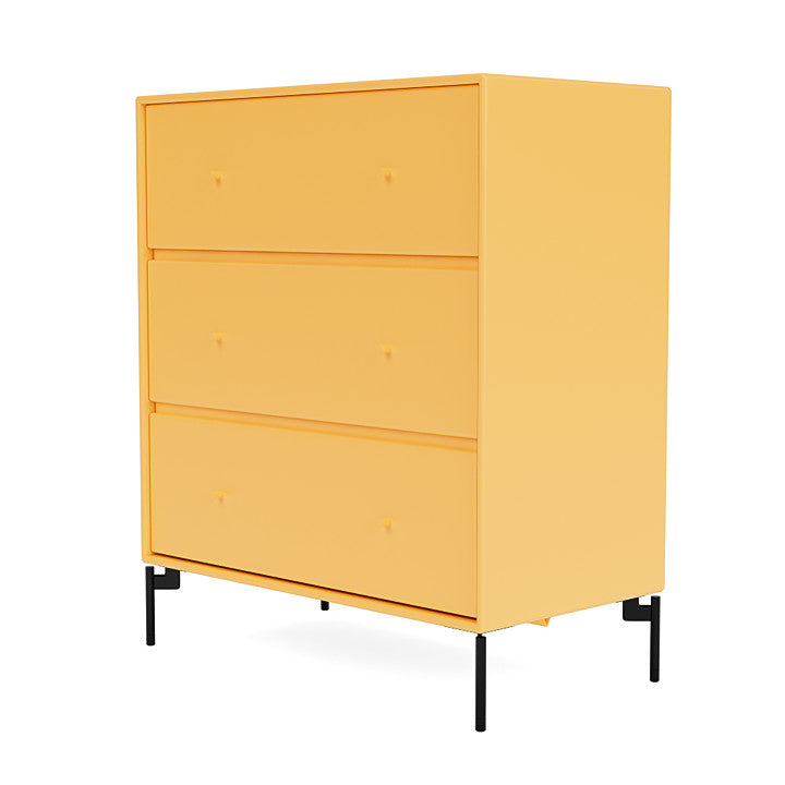 Montana Carry Dresser With Legs, Acacia/Black