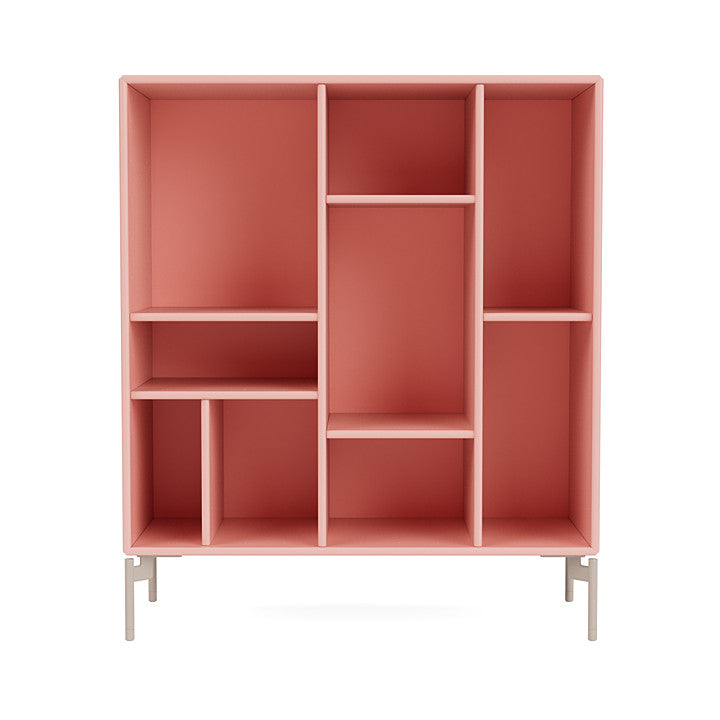 Montana Compile Decorative Shelf With Legs, Ruby/Mushroom