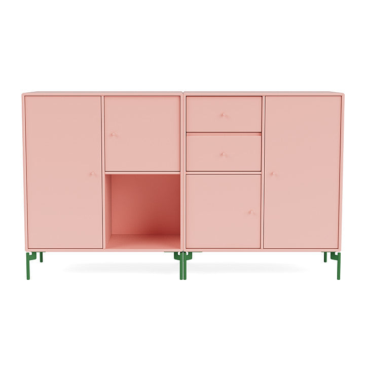 Montana Couple Sideboard With Legs, Ruby/Parsley