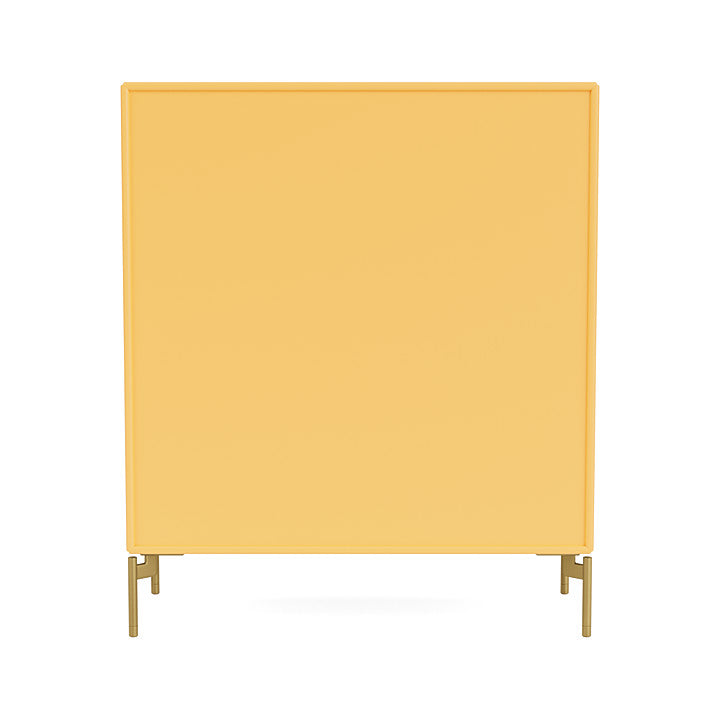 Montana Cover Cabinet With Legs, Acacia/Brass