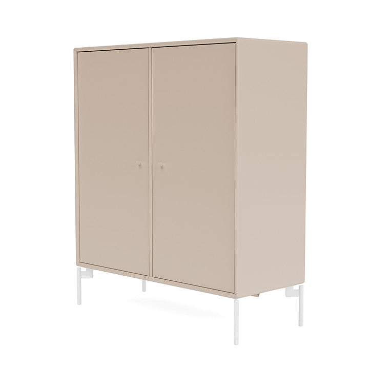 Montana Cover Cabinet With Legs, Clay/Snow White