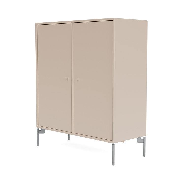 Montana Cover Cabinet With Legs, Clay/Matt Chrome