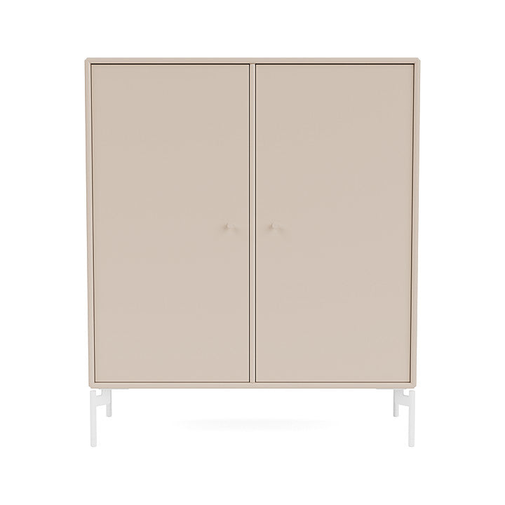 Montana Cover Cabinet With Legs, Clay/Snow White