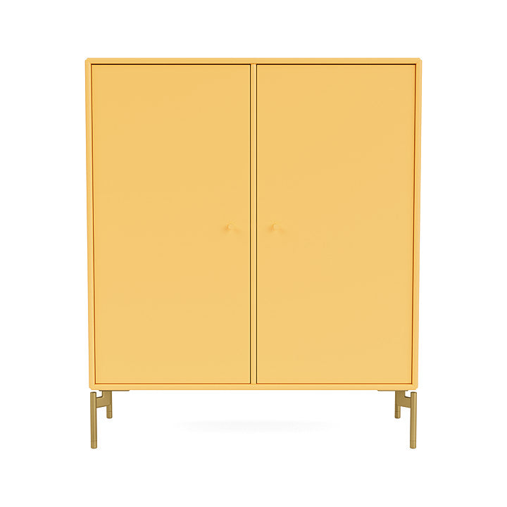 Montana Cover Cabinet With Legs, Acacia/Brass