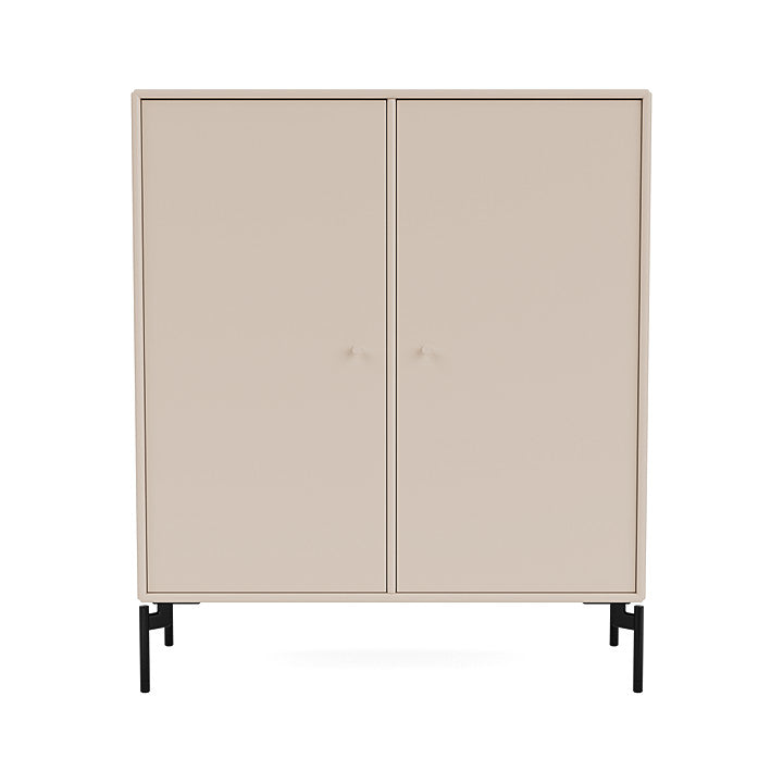 Montana Cover Cabinet With Legs, Clay/Black