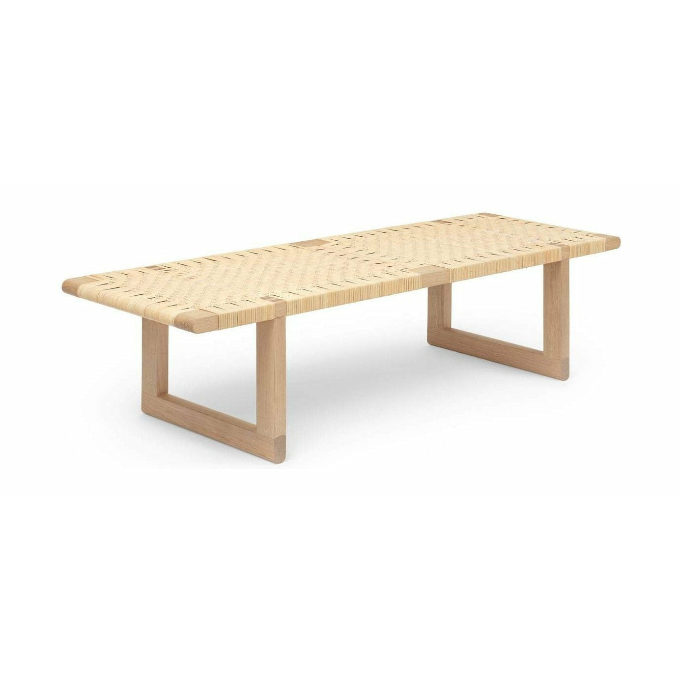 Konferenční stolek Carl Hansen BM0488, dubový naolejovaný/proutěný