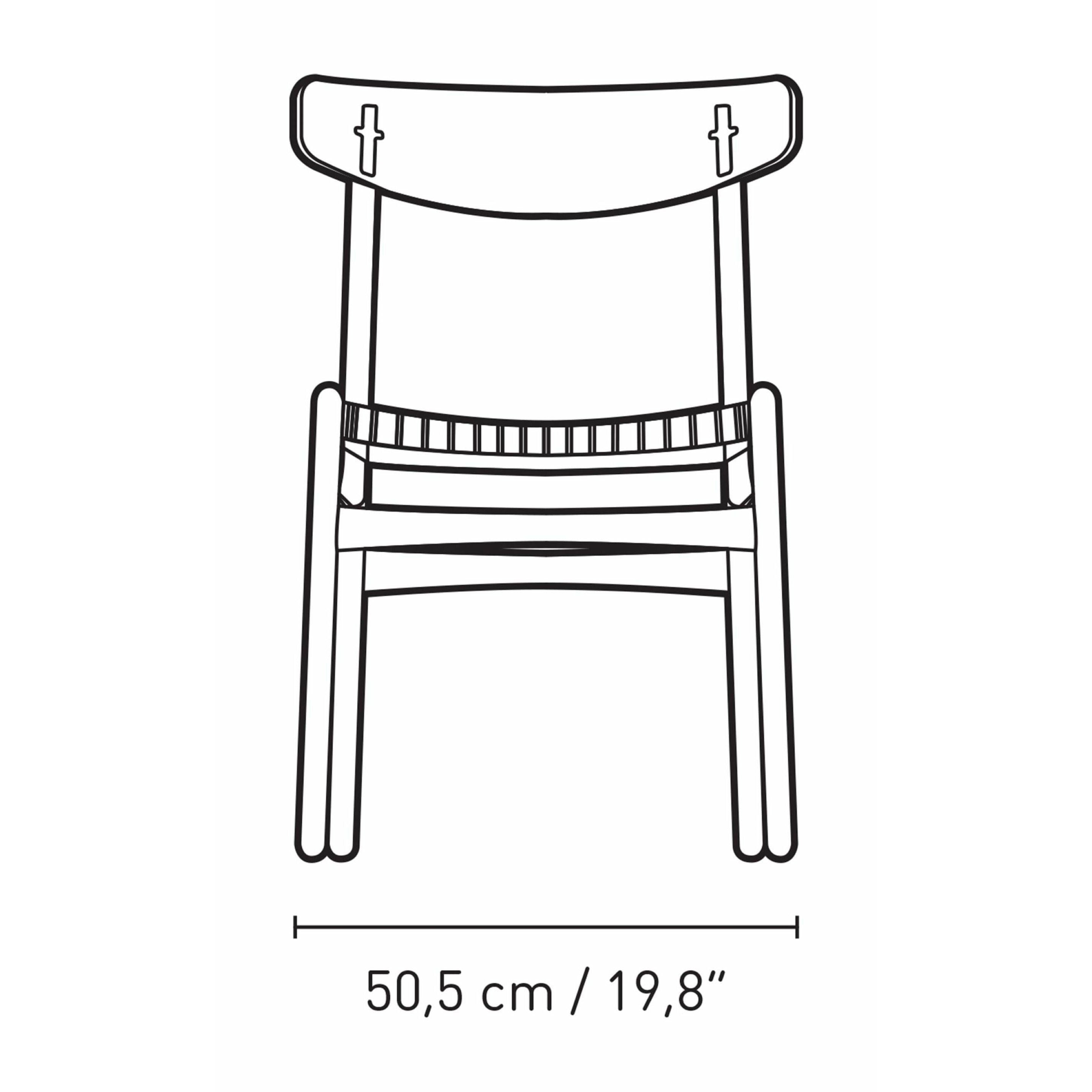 Karla Hansen CH23 židle Oak, břidlicová hnědá/přírodní šňůra