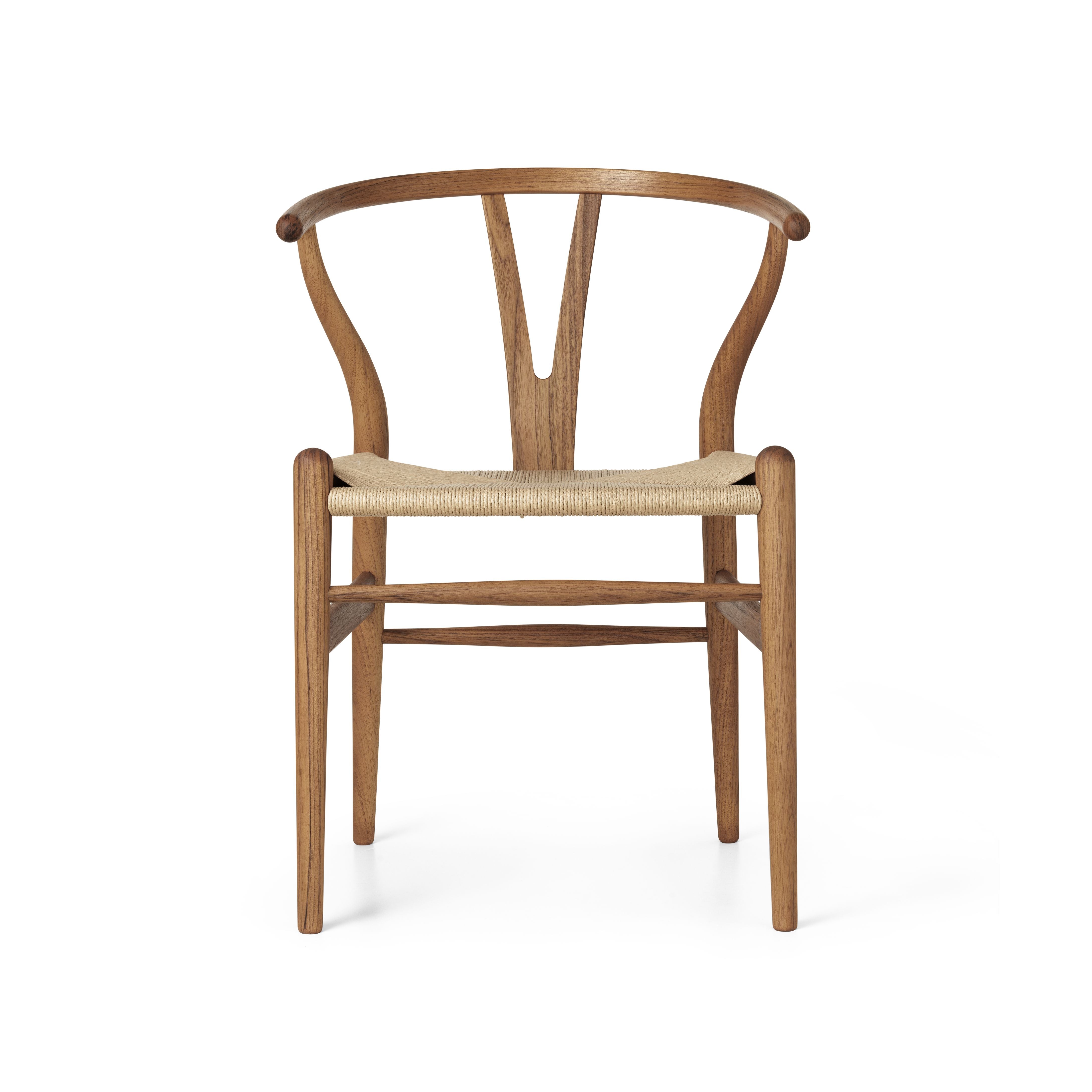 Wishbone Chair Teak Carl Hansen CH24, přírodní šňůra