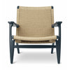 Karla Hansen CH25 Lounge Chair Oak, Blue/přírodní šňůra Severního moře