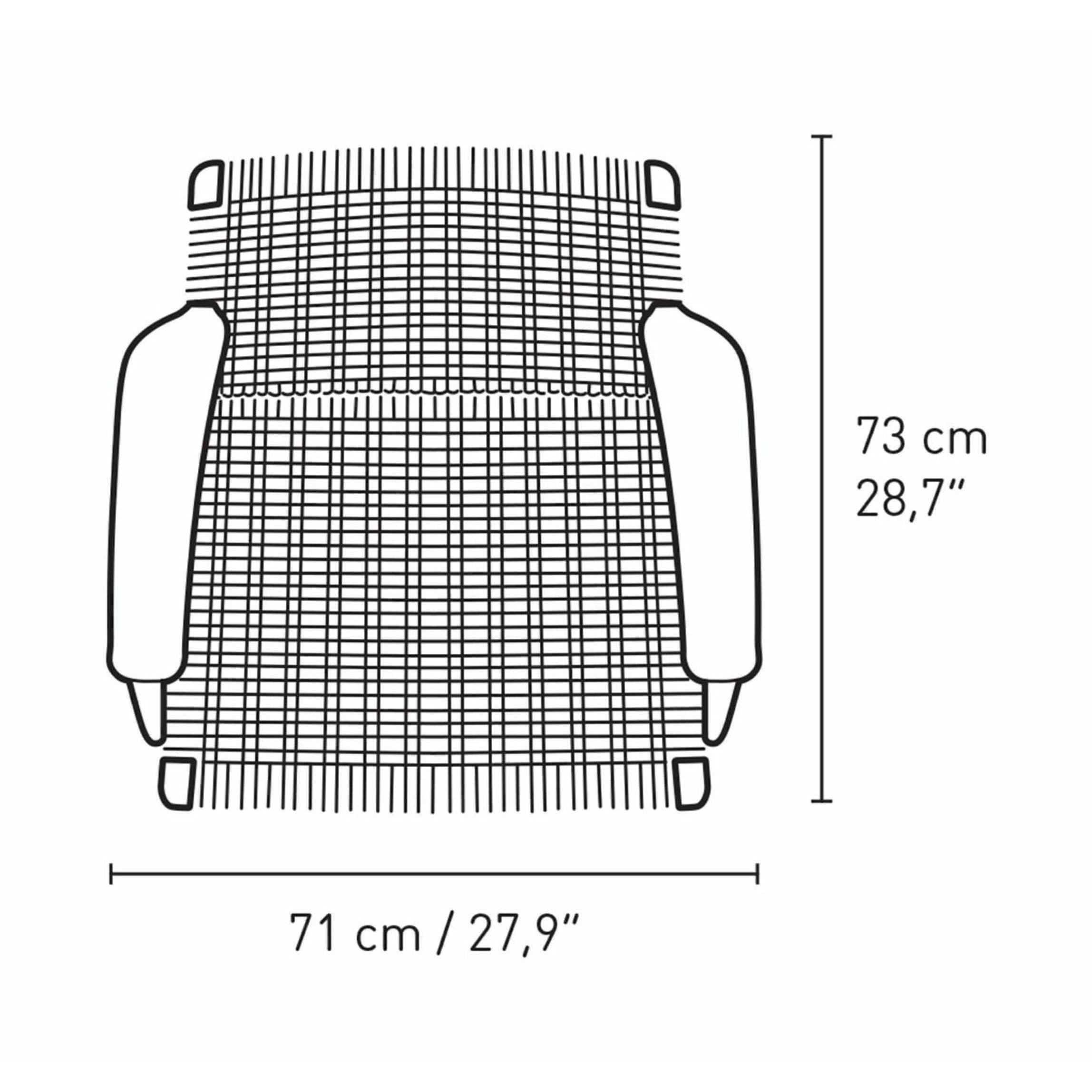 Karla Hansen CH25 Lounge Chair Oak, plesová modrá/přirozená tkaná