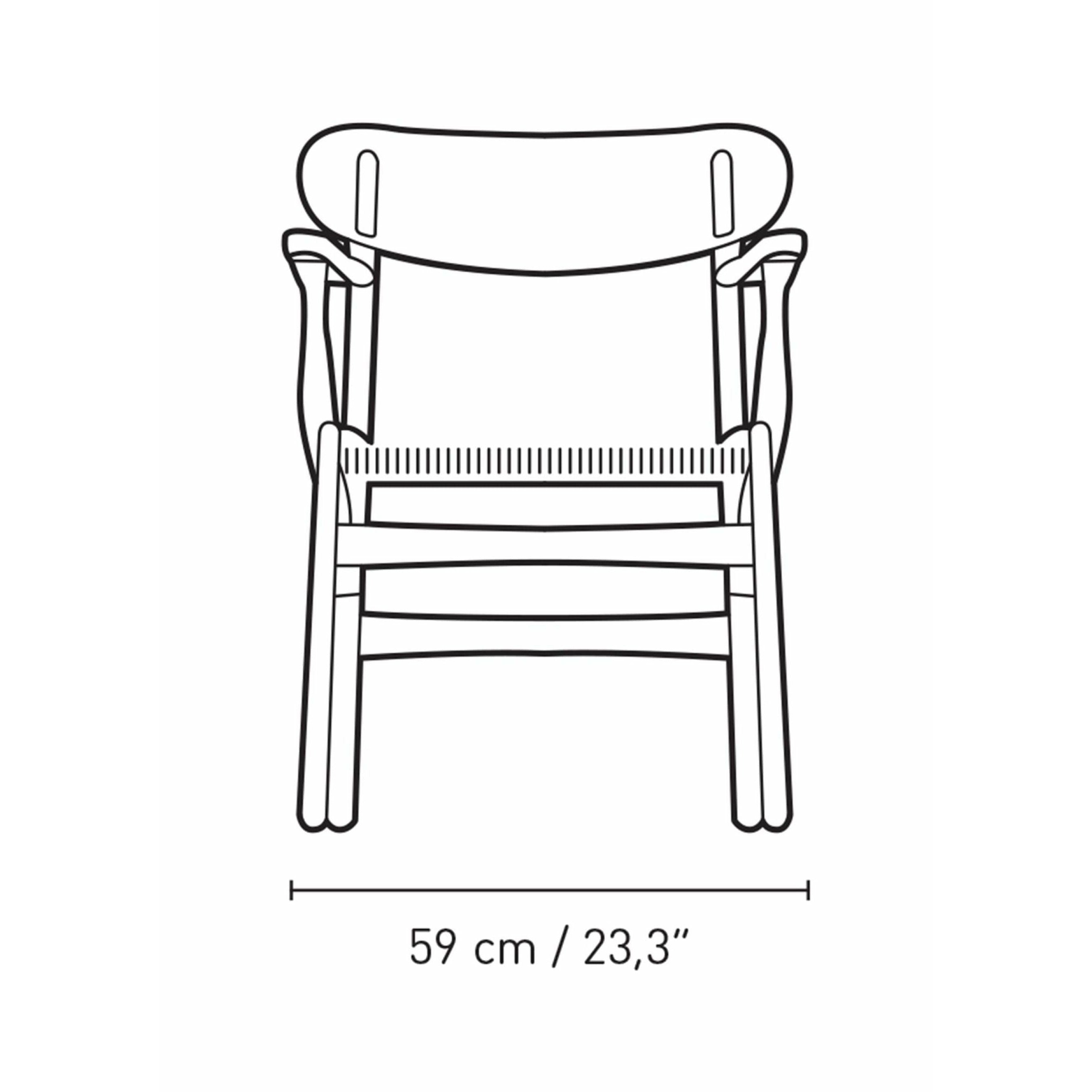 Karla Hansen CH26 židle Oak, mořské řasy zelená/přírodní šňůra