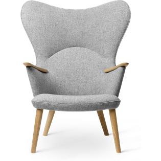 Carl Hansen Ch78 Mama Bear Lounge Chair, Oak Oil/Grey Hallingdal 0130