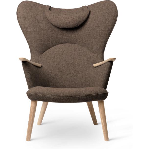 Carl Hansen CH78 Mama Bear Lounge Chair, Oak Soulted/Brown Fiord 0271