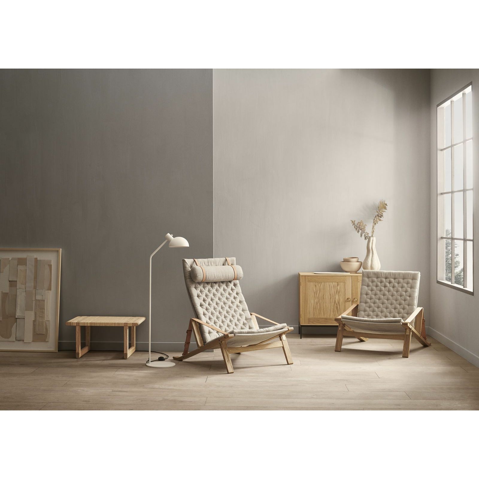 Carl Hansen Fk11 Plica Chair Oak Oaked/Canvas, Natural