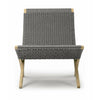 Carl Hansen MG501 Cuba Chair Outdoor neoléčený teak, lano/c Harcoal