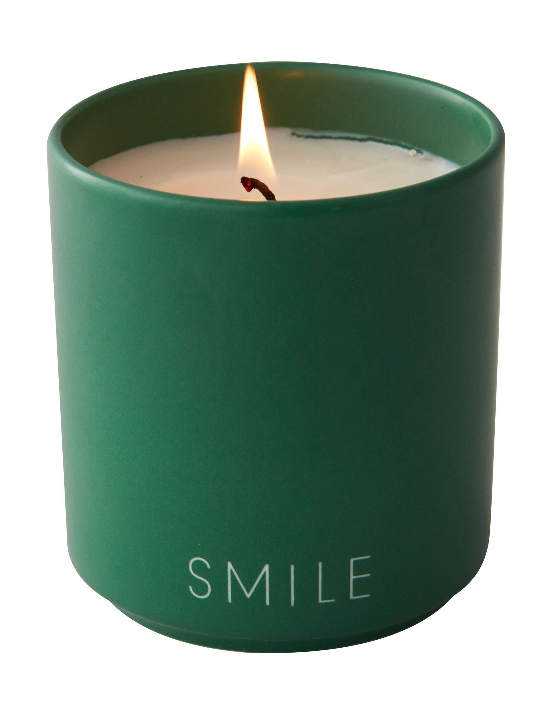 Design Letters Scented Candle Smile Large, Grass Green