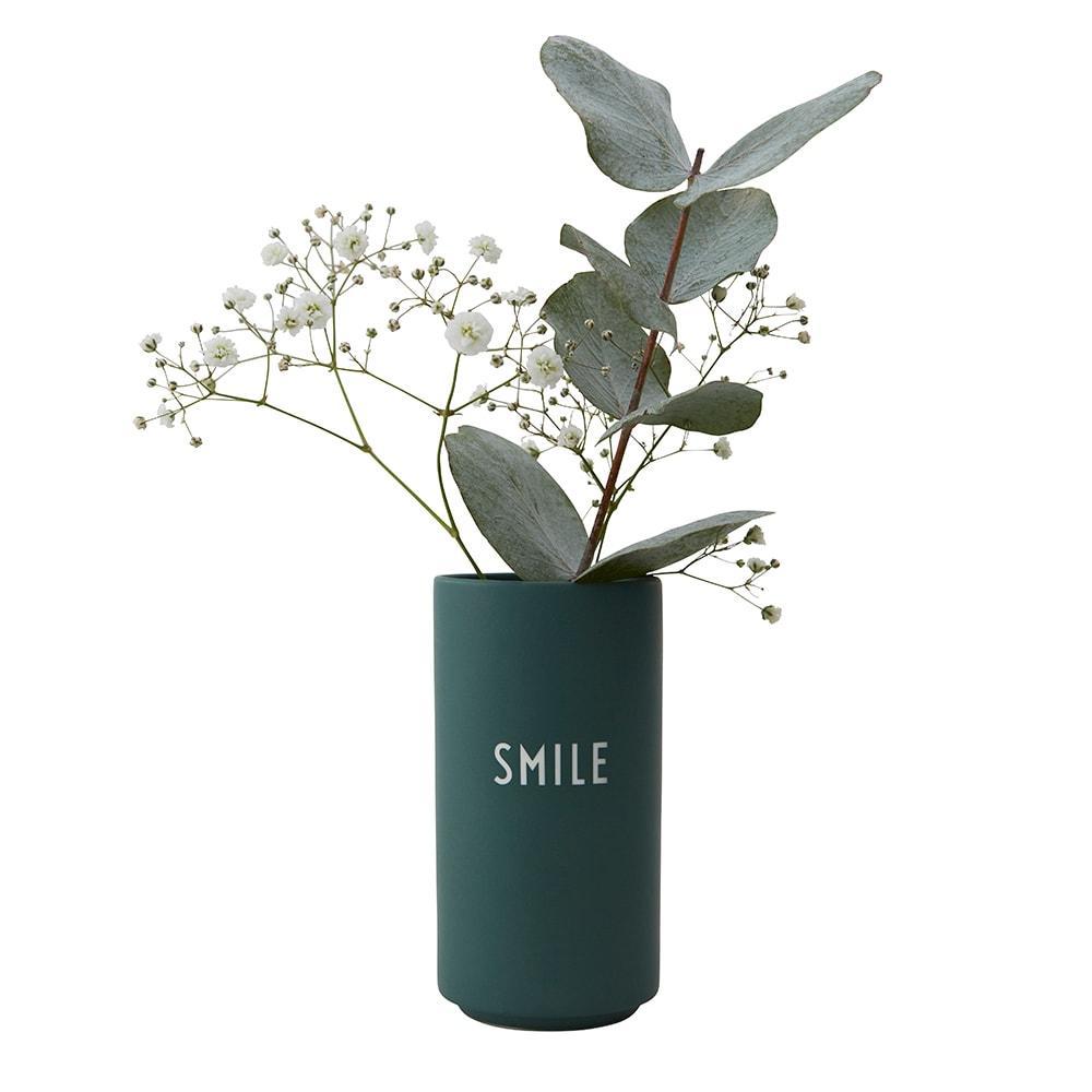 Designové písmena Oblíbená váza úsměv, tmavě zelená