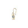 Designové dopisy Skvělé náušnice Mom 1 P CS 18K Gold Ploted, Aquamarine Blue