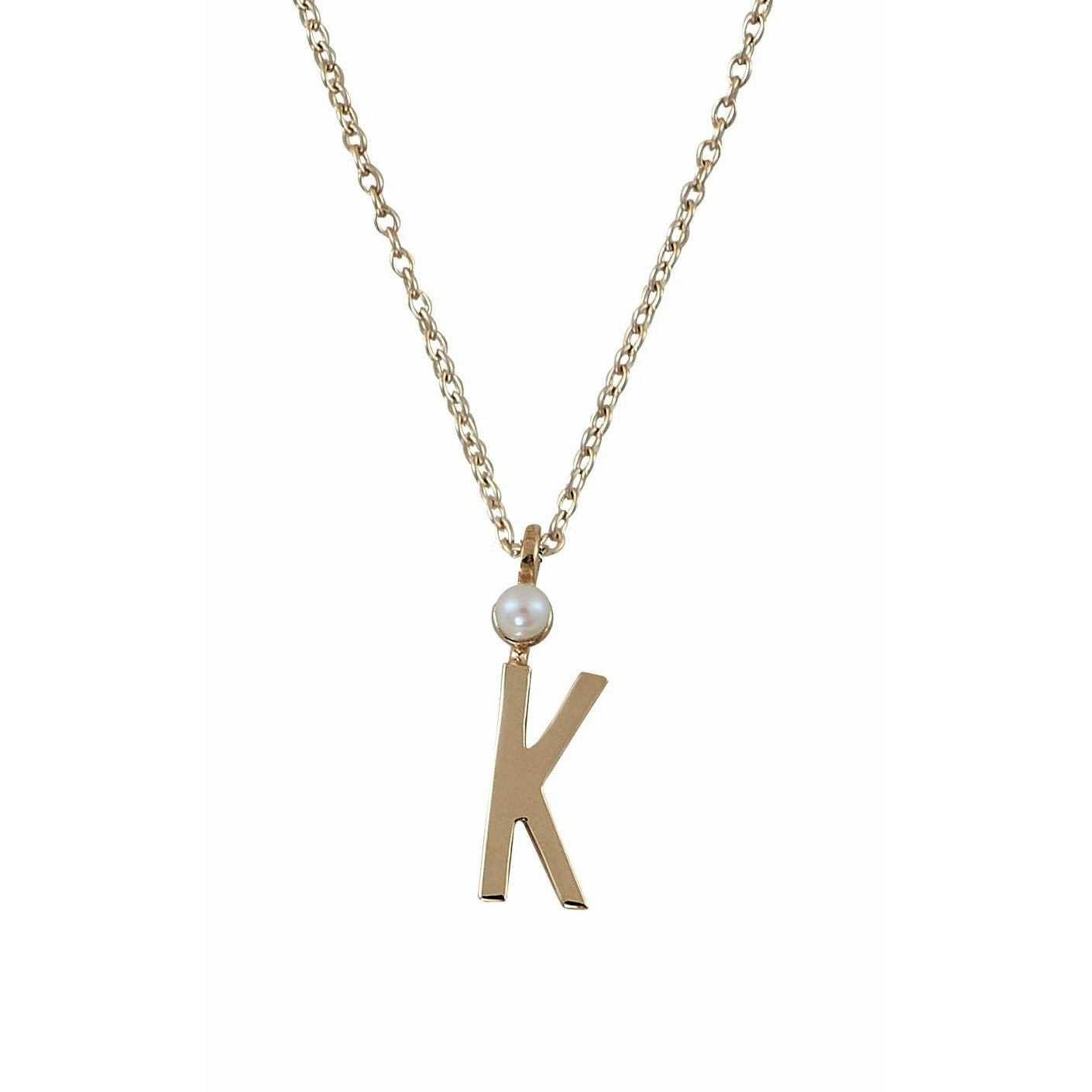 Design Letters Necklace In Pure Gold, K