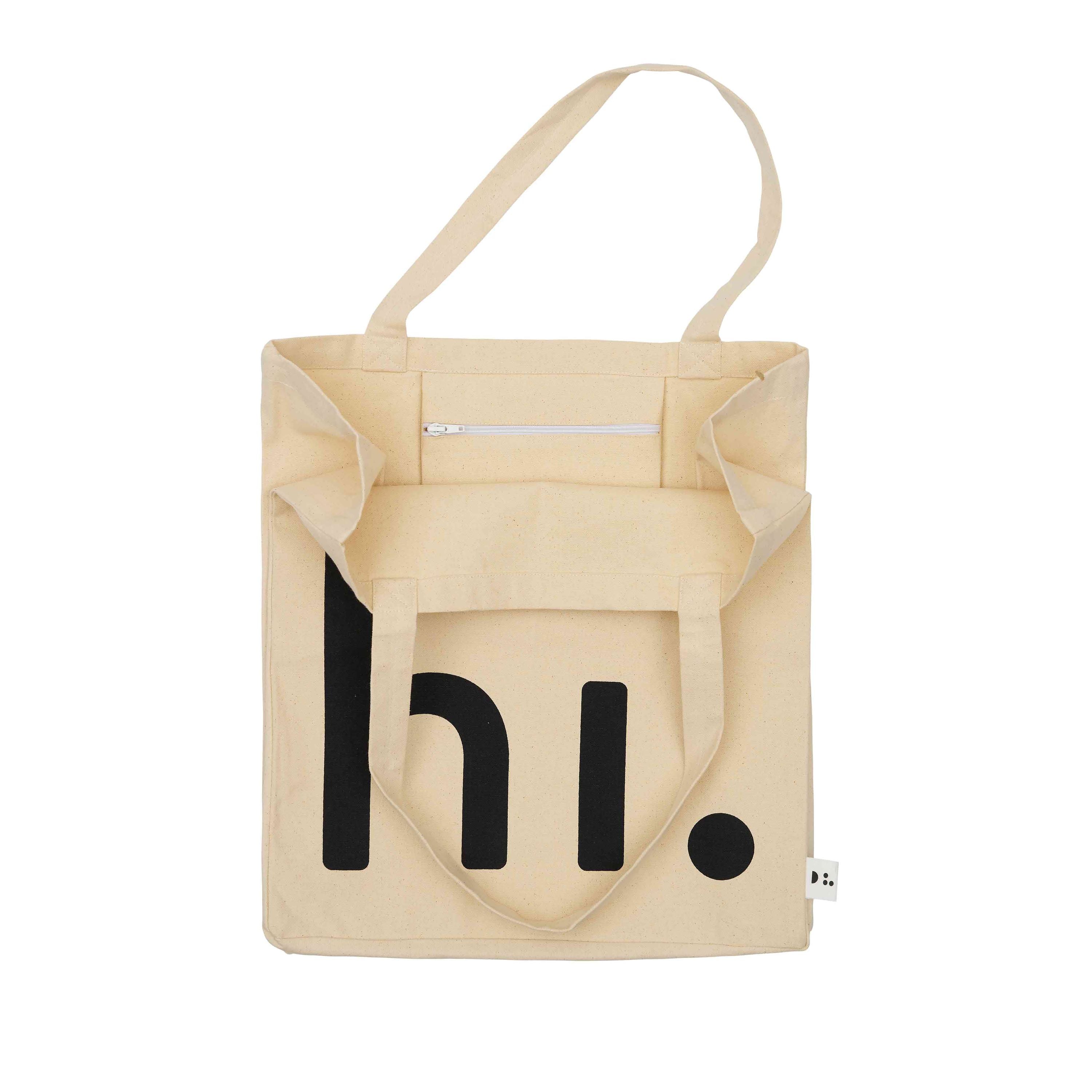 Design Letters Hi Travel Bag, přírodní/černá